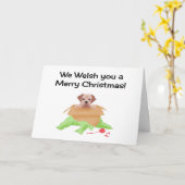 Kerstkaart voor Welsh Terriërs Kaart (Gele Bloem)