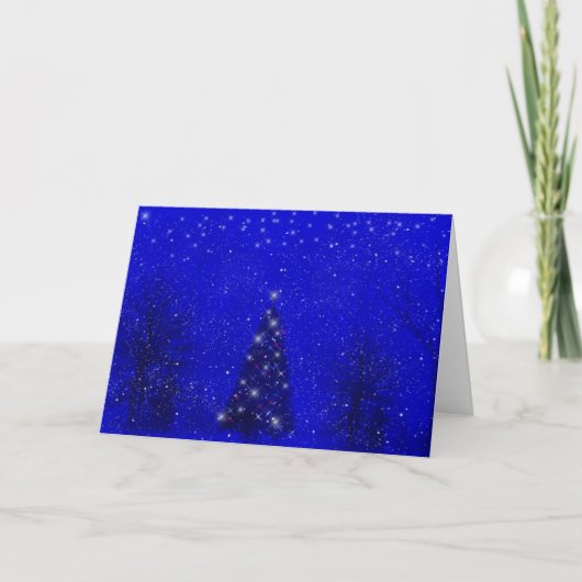 Kerstkaart voor Winteravond Feestdagen Kaart (Voorkant)