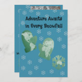Kerstkaart voor winteravontuur (Voorkant / Achterkant)