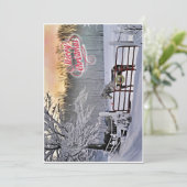 Kerstkaart voor winterpaarden (Staand voorkant)