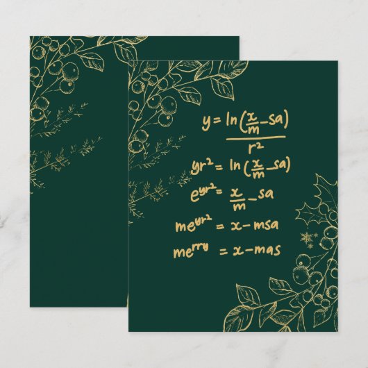 Kerstkaart voor wiskundige (Voorkant / Achterkant)