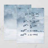 Kerstkaart voor wiskundige (sneeuwscène) (Voorkant / Achterkant)