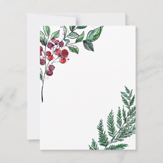 kerstkaart voor wiskundigen (bessen) (Achterkant)