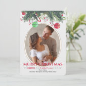 Kerstkaart voor zwangerschapsaankondiging (Staand voorkant)