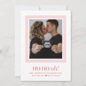 Kerstkaart voor zwangerschapsaankondiging 'Ho Ho O (Voorkant)