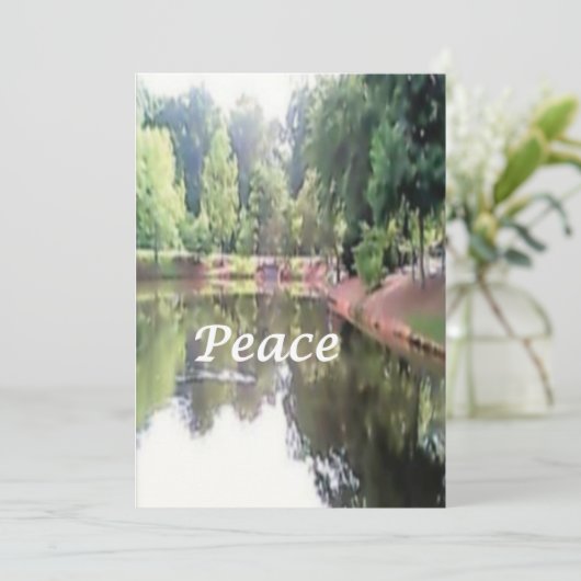 Kerstkaart--Vrede Feestdagenkaart (Staand voorkant)