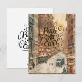 Kerstkaart Vrede op Aarde uit het verleden (Voorkant / Achterkant)