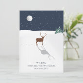 kerstKaart vreedzame nachtmoonsterren voor de mari (Staand voorkant)