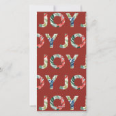 Kerstkaart 'Vreugde aan de Wereld' 1 Foto Modern R (Achterkant)