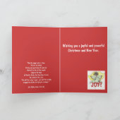 Kerstkaart/Vreugde Feestdagen Kaart (Binnen)