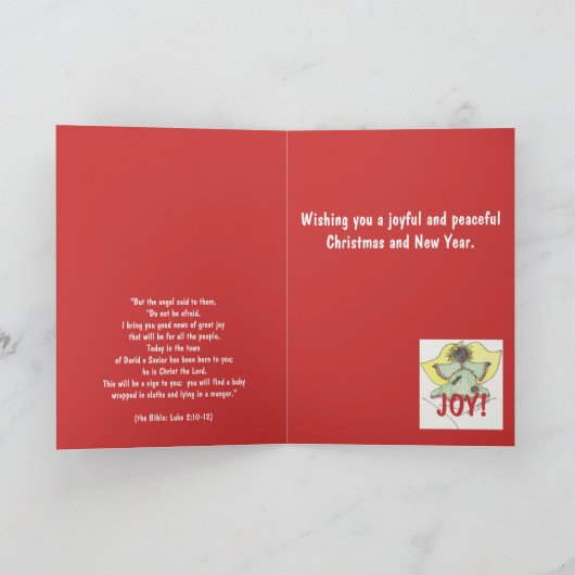 Kerstkaart/Vreugde Feestdagen Kaart (Binnen)