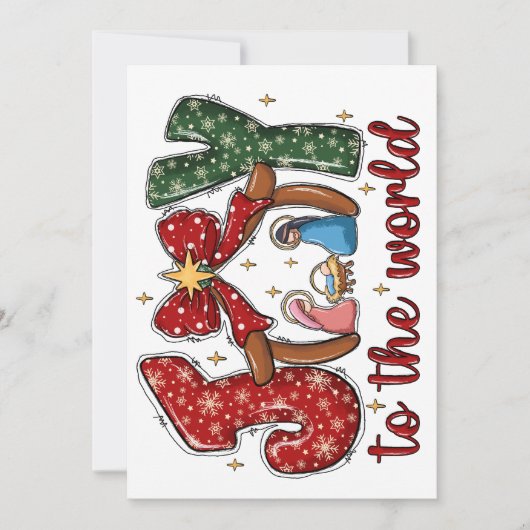 Kerstkaart 'Vreugde Voor De Wereld' (Voorkant)