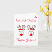 Kerstkaart - Vriendin, vrouw, mevrouw of haar naam Kaart (Gele Bloem)