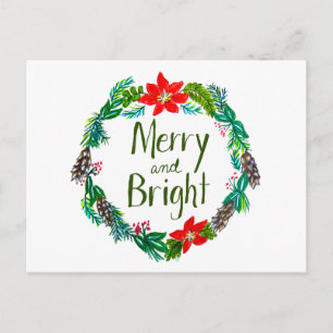 Kerstkaart vrolijk en helder briefkaart