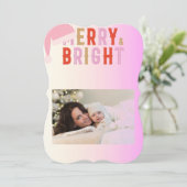 Kerstkaart vrolijk en helder Kerstmis Kaart (Staand voorkant)