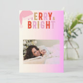 Kerstkaart vrolijk en helder Kerstmis Kaart (Staand voorkant)