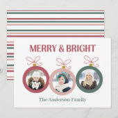 Kerstkaart 'Vrolijk en Stralend' (Voorkant / Achterkant)