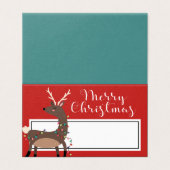 kerstkaart | Vrolijk kerstfeest Kaart (Buitenkant ongevouwen)