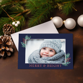 Kerstkaart 'Vrolijk & Licht' met feestelijke feest