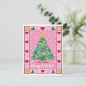 Kerstkaart 'Vrolijk & Stralend' (Staand voorkant)