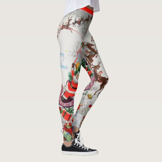  kerstkaart  vrouwen leggings (Rechts)