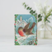 kerstkaart waarop een rover is afgebeeld feestdagenkaart (Staand voorkant)