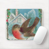 kerstkaart waarop een rover is afgebeeld muismat (Met muis)