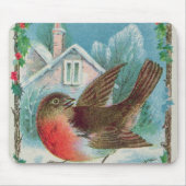 kerstkaart waarop een rover is afgebeeld muismat (Voorkant)