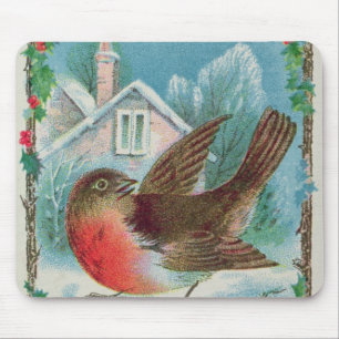 kerstkaart waarop een rover is afgebeeld muismat