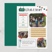 Kerstkaart 'Wat een jaar' in Review (Voorkant / Achterkant)