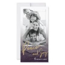 Kerstkaart - Waterverven Vrede en vreugde