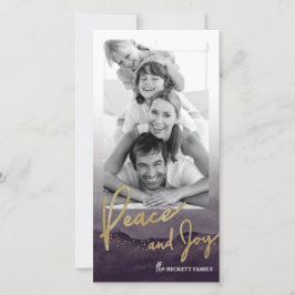 Kerstkaart - Waterverven Vrede en vreugde