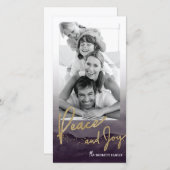 Kerstkaart - Waterverven Vrede en vreugde (Voorkant / Achterkant)