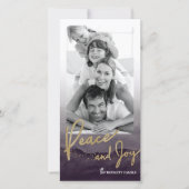 Kerstkaart - Waterverven Vrede en vreugde (Voorkant)