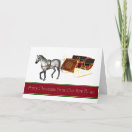 Kerstkaart We hebben een nieuw adres verplaatst Feestdagen Kaart