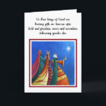 kerstkaart - We zijn drie koningen Orient Feestdagen Kaart<br><div class="desc">Mooie kerstkaart om naar je vrienden en familie te sturen. In de kerstkaart zit de rest van het liedje 'We three kings of Orient are',  waardoor dit een mooie feestkaart is.</div>