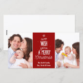 Kerstkaart - wens je een vrolijk kerstfeest (Voorkant / Achterkant)