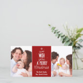 Kerstkaart - wens je een vrolijk kerstfeest (Staand voorkant)