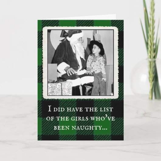 kerstkaart "Who is Naughty" Bedankkaart (Voorkant)