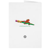 Kerstkaart William Morris-achtige vredesduif (Achterkant)