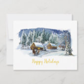 Kerstkaart Winter Gelukkig Kerstfeest Zakelijk (Voorkant)