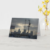 Kerstkaart "Winternamiddag in Minneapolis" Kaart (Gele Bloem)