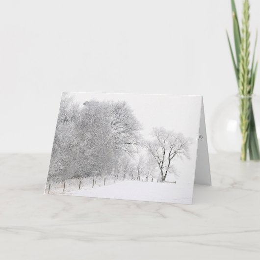 Kerstkaart Winterrust Feestdagen Kaart (Voorkant)