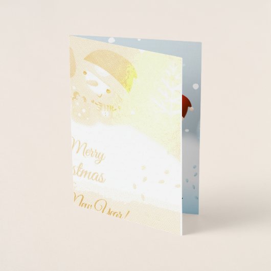 Kerstkaart Worp Kussen Folie Kaarten (Voorkant)