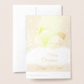 Kerstkaart Worp Kussen Folie Kaarten (Met envelop)