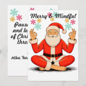 Kerstkaart Yoga Kerstman (Voorkant / Achterkant)