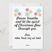 Kerstkaart Yoga Kerstman (Achterkant)