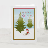 kerstKaart zoals verkocht door een kat Feestdagen Kaart (Voorkant)