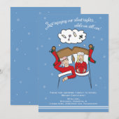 kerstkaart Zwangerschap Aankondiging - Blonde (Voorkant / Achterkant)