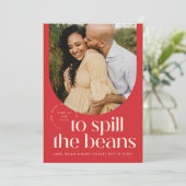 Kerstkaart zwangerschapsaankondiging - Boontjes lo (Staand voorkant)